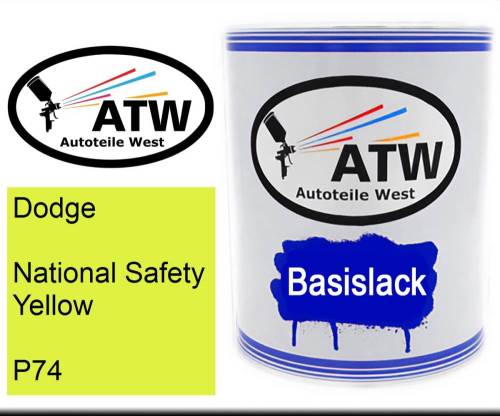 Dodge, National Safety Yellow, P74: 1L Lackdose, von ATW Autoteile West.